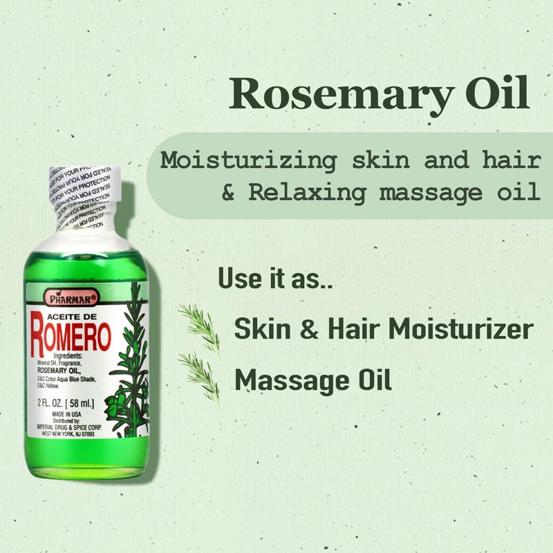 Pharmark Aceite De Romero 2 Oz. Rosemary Oil 2-PACK Pharmark - Image 3